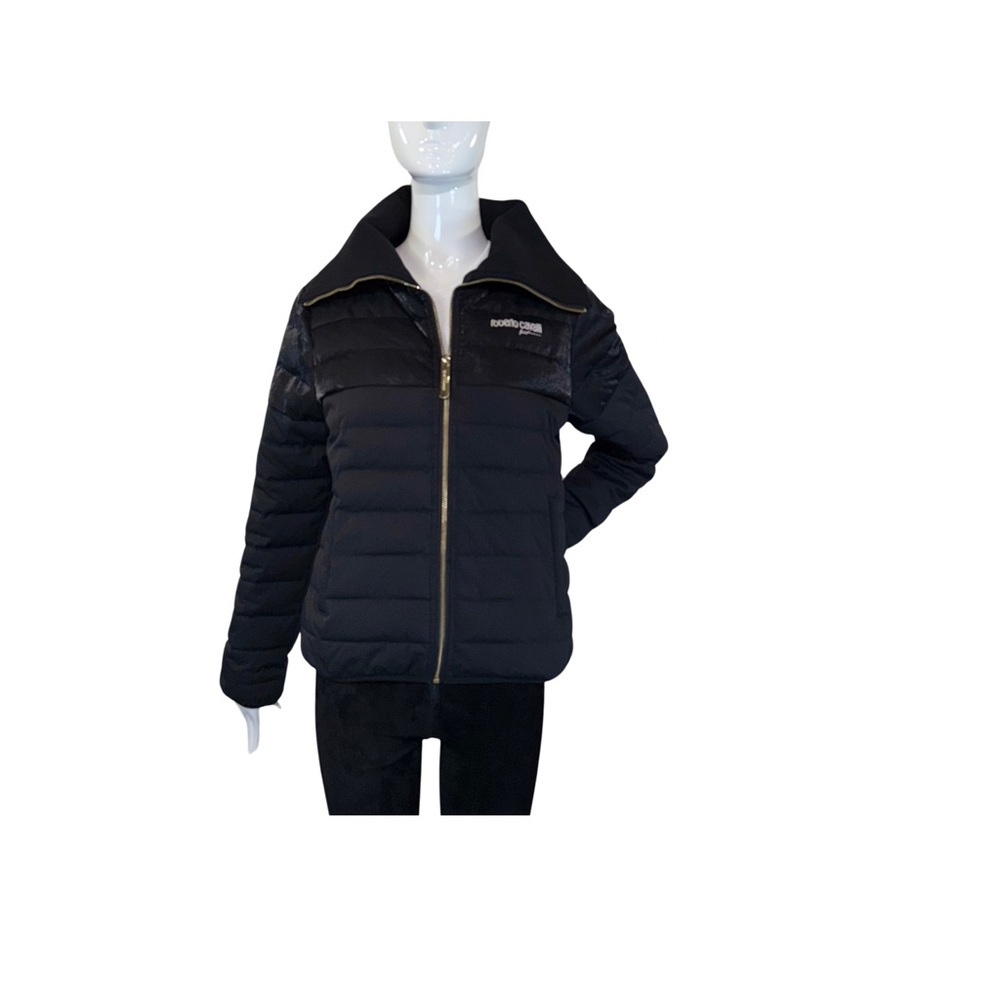ROBERTO CAVALLI Sport Black Puffer Women’s Jacket Excellent Condition Size: M
